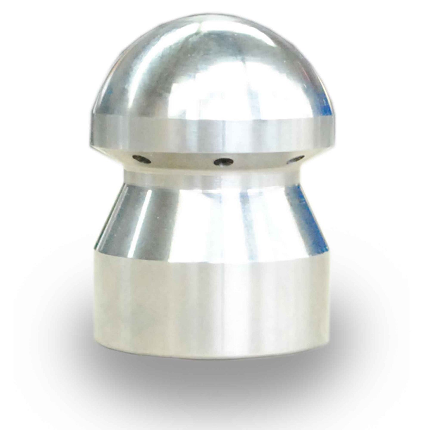 Robuste Standarddüse zur Reinigung kleinerer Rohre und Hausanschlüsse von vorne.