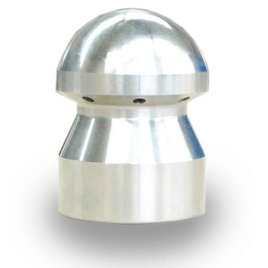 Robuste Standarddüse zur Reinigung kleinerer Rohre und Hausanschlüsse von vorne.