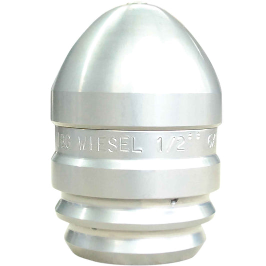 Kompakte Düse für die effiziente Reinigung von kleinen Rohren und Hausanschlüssen von vorne.